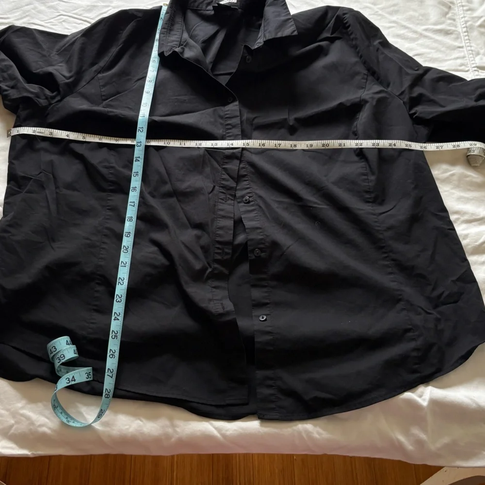 Liz Claiborne | Cotton Blend | Black Career Blouse | 3X Plus - Picture 5 of 6